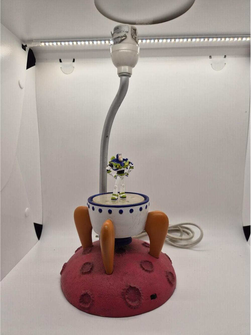 Vintage Disney Pixar Toy Story Buzz Lightyear Spaceship Lamp Missing Cover